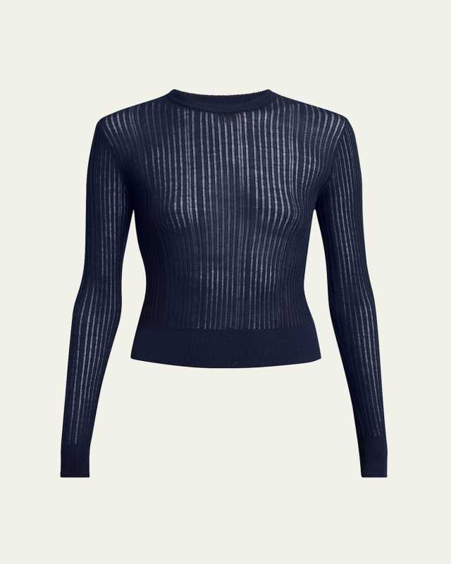 Multistitch Wool Knit Top